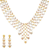 22K Multi-Tone Gold Beaded Jewelry Set (31.6gm) | 


Discover the embodiment of sophistication in our 22k multi tone gold necklace and earring set....