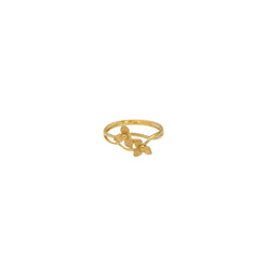 22K Yellow Gold Floral Ring (2.2gm)