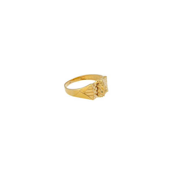 Buy Simple Sleek Floral Gold Ring |GRT Jewellers