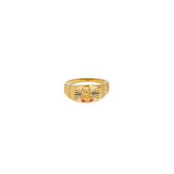 22K Yellow Gold Ganesh Ring (4.5gm)