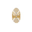 22K Multi-Tone Gold Shield Ring (5.4gm)