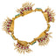 22K Yellow Gold Ornate Bangle w/ CZ, Emerald, Pearls & Ruby (74.8gm)