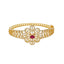 22K Yellow Gold Bangle w/ CZ &Ruby (23.5gm)