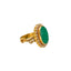 22K Yellow Gold, CZ & Emerald Cocktail Ring (10gm)
