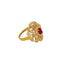 22K Yellow Gold, CZ & Ruby Cocktail Ring (5.9gm)