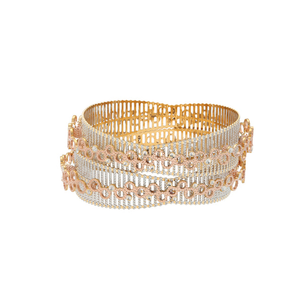 22K Rose & White Gold Bangle Set of 2 (81.2gm) | 


Virani Jewelers presents a masterpiece of fine gold jewelry – this 22k rose gold bangle set.  ...