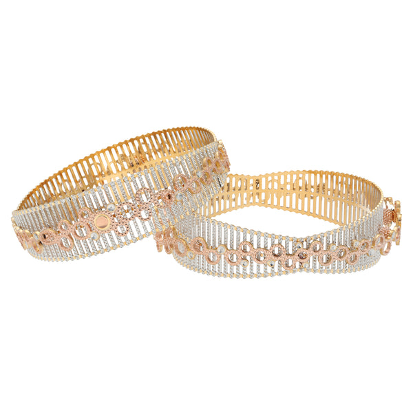 22K Rose & White Gold Bangle Set of 2 (81.2gm) | 


Virani Jewelers presents a masterpiece of fine gold jewelry – this 22k rose gold bangle set.  ...