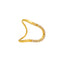22K Yellow Gold & CZ U-Shaped Ring (4.5 grams)