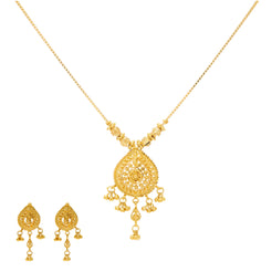 22K Yellow Gold Necklace Set (16.7gm)