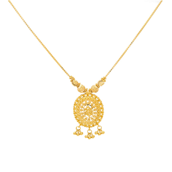 22K Yellow Gold Necklace Set (16.5gm) | 
Indulge in opulent allure with this 22K Yellow Gold Necklace and Earring Set from Virani Jeweler...