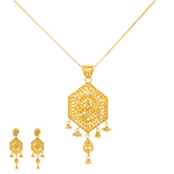 22K Yellow Gold Necklace Set (22.5gm)