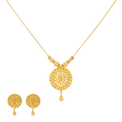 22K Yellow Gold Necklace Set (15.6gm)