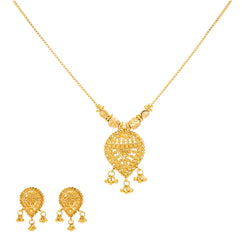 22K Yellow Gold Necklace Set (15.6gm)