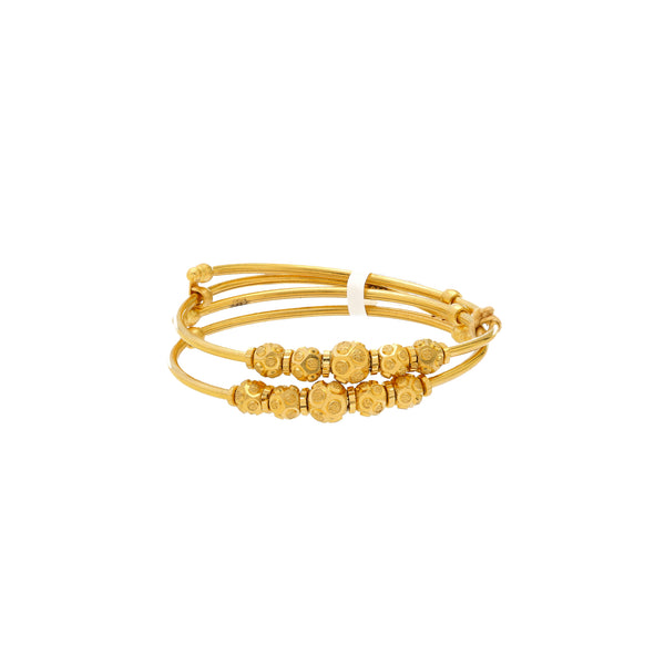 22K Yellow Gold Kids Bangle Set of 2 (9.5gm) | 
This adorable pair of 22k yellow gold bangles for kids by Virani Jewelers are the perfect gold b...