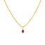 22K Yellow Gold & Ruby Oval Pendant Set (9.3gm)