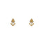 22K Yellow Gold & CZ Art Deco Pendant Set (7.6gm)