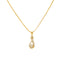 22K Yellow Gold & CZ Fancy Pendant Set (7.3gm)