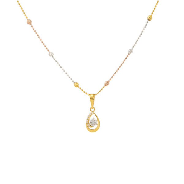 22K Yellow Gold & CZ Fancy Pendant Set (7.6gm) | 


Revel in a regal beauty of simple jewelry design with this 22k gold pendant necklace and earri...