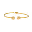 22K Yellow Gold Beaded Open Bangle (7.8gm)