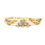 22K Multi-Tone Gold Triple Layer Beaded Bangle (13.3gm)