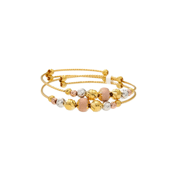 Kid's 22K Multi-Tone Gold Beaded Bangle Set of 2 (7.6gm) | 



Embrace the splendor adorning the special child in your life with excellence when you purchas...