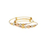 Kid's 22K Multi-Tone Gold Double Layer Beaded Bangle (7.3gm) | 


Virani Jewelers introduces you to ephemeral elegance with this lovely 22k gold beaded bangle f...