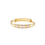 Kid's 22K Multi-Tone Gold Double Layer Beaded Bangle (8.3gm) | 


Allow the youthful allure of this charming 22k gold beaded bangle by Virani Jewelers to grace ...