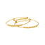 22K Yellow Gold Beaded Kid's Bangle Set of 2 (8.4gm)