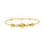 22K Yellow & White Gold Beaded Bangle (10.9gm)