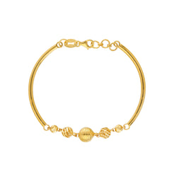 22K Yellow Gold Beaded Bracelet (6.9gm)