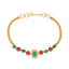 22K Yellow Gold, Emerald, & Ruby Bracelet (7.4gm)