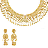 22K Yellow Gold Beaded Filigree Necklace Set (88gm) | 


Virani Jewelers introduces classic splendor with this 22k gold necklace and earring set.   The...
