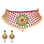 22K Yellow Gold & Gemstone Choker Set (76.5gm)