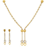 22K Yellow & White Gold Beaded Necklace Set (17.7gm) | 


Embrace stylish simplicity with this 22k gold necklace and earring set by Virani Jewelers, ado...