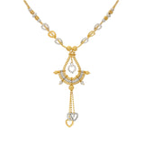 22K Yellow & White Gold Beaded Heart Necklace Set (15.6gm) | 


Embrace the ethereal beauty of this 22k gold necklace and earring set by Virani Jewelers, ador...