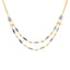 22K Yellow & White Gold Flat Bead Necklace Set (12.6gm)
