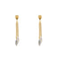 22K Yellow & White Gold Flat Bead Necklace Set (12.6gm)