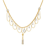 22K Yellow & White Gold Beaded Necklace Set (15.7gm) | 


Adorn yourself in a timeless beauty of elegance with this 22k gold necklace and earring set by...