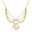 22K Yellow & White Gold Beaded Heart Necklace Set (22.2gm)