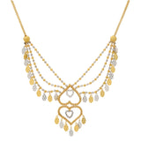 22K Yellow & White Gold Beaded Heart Necklace Set (22.2gm) | 


Step into a new sense of ethereal beauty when you adorn yourself with this 22k gold necklace a...