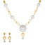 22K Yellow & White Gold Artisan Necklace Set (14gm)