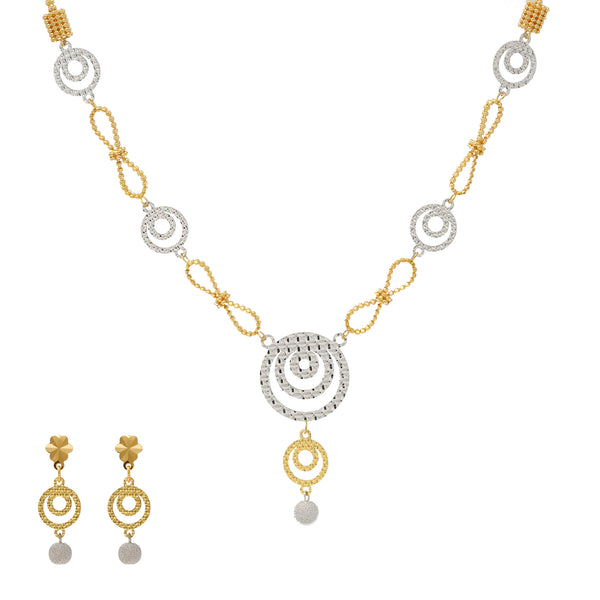 22K Yellow & White Gold Artisan Necklace Set (14gm) | 


Embrace artistic expression with this 22k gold necklace and earring set by Virani Jewelers.   ...