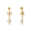 22K Yellow & White Gold Beaded Heart Necklace Set (15.7gm)