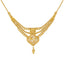 22K Yellow Gold Beaded Filigree Necklace Set (26.4gm)