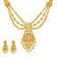 22K Yellow Gold Beaded Filigree Necklace Set (42.2gm)