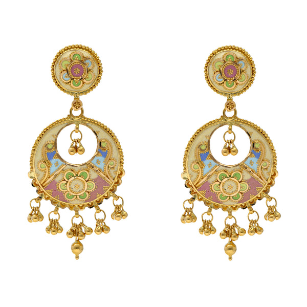 22K Yellow Gold & Enamel Necklace Set (56.2gm) | 


Virani Jewelers invites you into a world of cultural opulence with this 22k gold necklace and ...