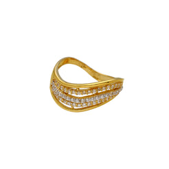 22K Yellow Gold & CZ Ring (4gm)