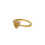 22K Yellow Gold & CZ Heart Shaped Ring (2gm)