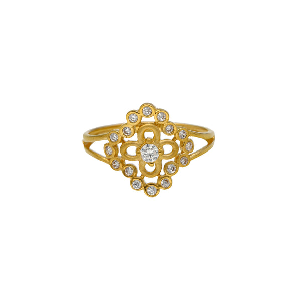 22K Yellow Gold & CZ Ring (2.6gm) | 


Embrace chic brilliance with this 22k gold ring by Virani Jewelers, featuring cubic zirconia. ...