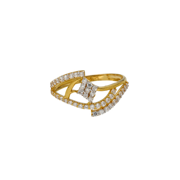 22K Yellow Gold & CZ Ring (2.1gm) | 


Step into modern opulence with this 22k gold ring by Virani Jewelers, adorned with cubic zirco...
